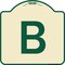 Signmission Designer Series Sign W/ Letter B, Tan & Green Heavy-Gauge Aluminum Sign, 18" x 18", TG-1818-22962 A-DES-TG-1818-22962 - alternate 1